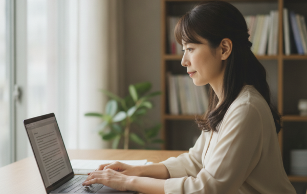 す、す、す、す、ます。文末がかなり単調になっている箇所があるので修正が必要。特に「〜です」と「〜ます」が多くなりがち。